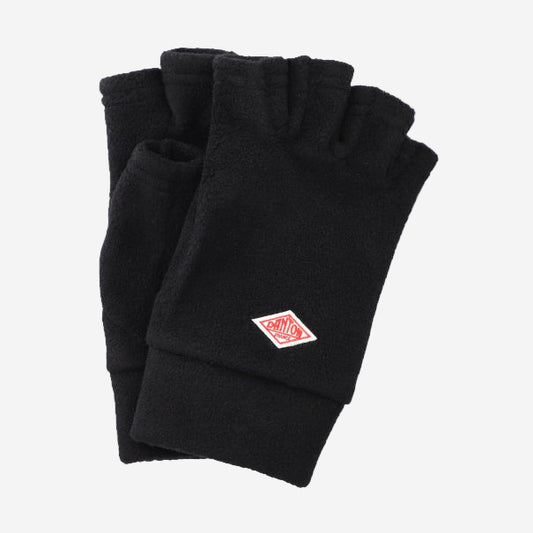 Fingerless Fleece Gloves - Black