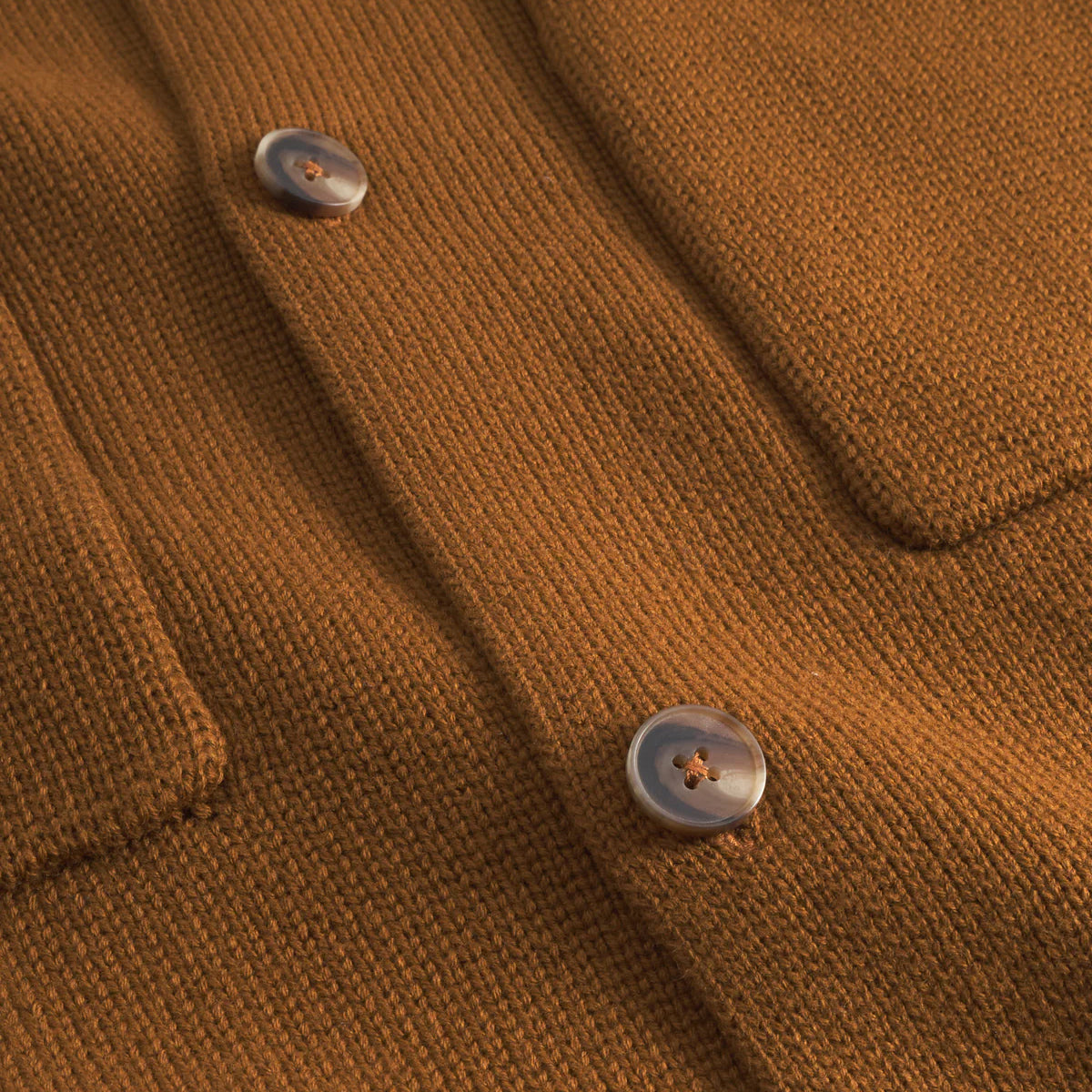 Fischer Cotton Milano Knit Overshirt - Monk's Robe (Tobacco)