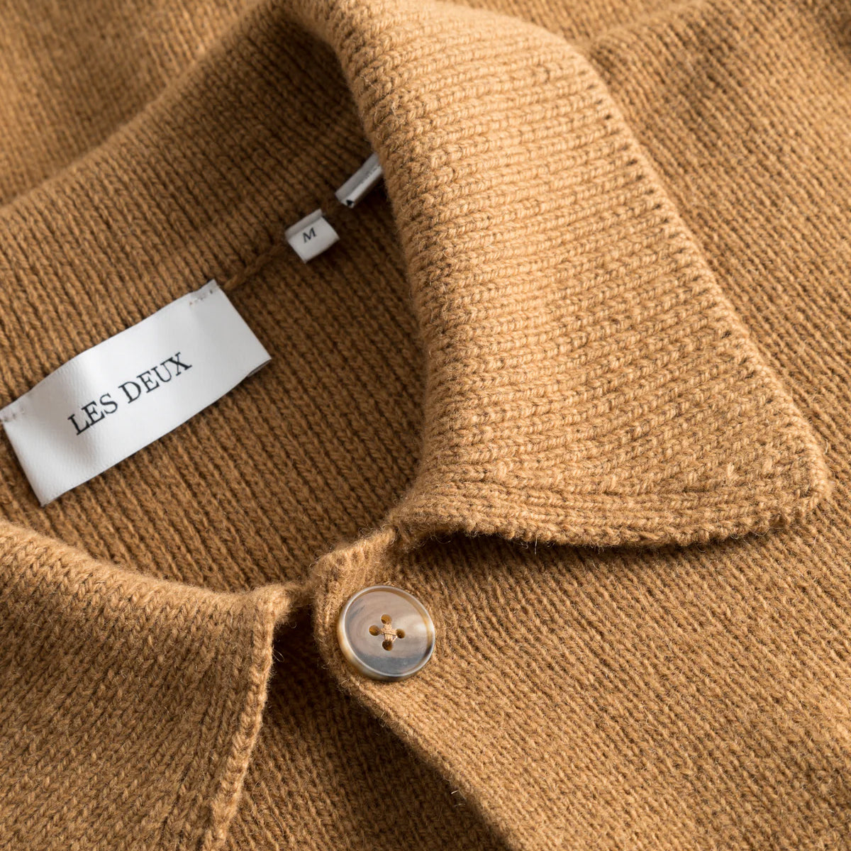 Fischer Milano Merino Knit Overshirt - Tobacco Brown