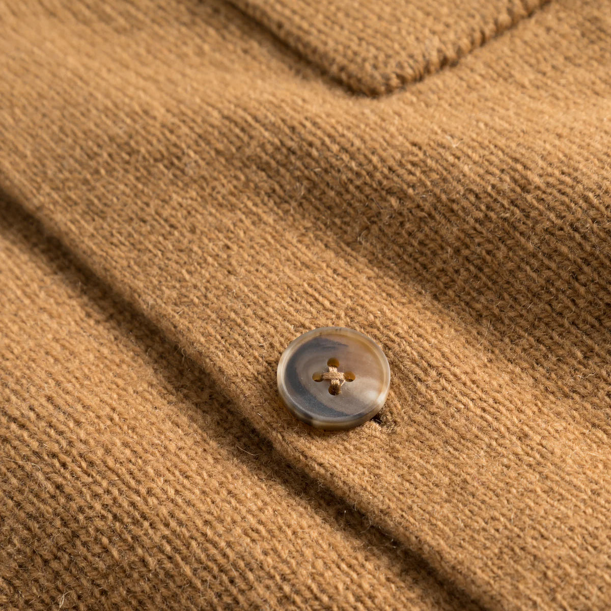 Fischer Milano Merino Knit Overshirt - Tobacco Brown