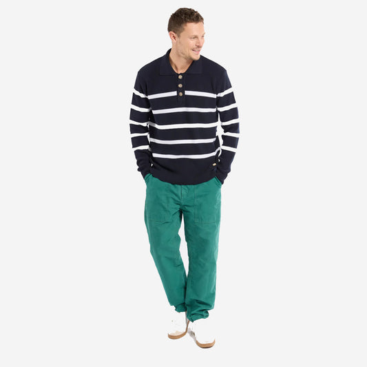 Fisherman Canvas Fatigue Trousers - Dark Ivy