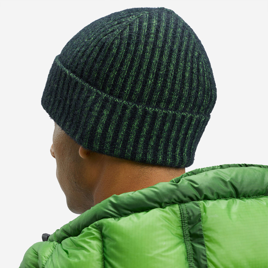 Fleece Knit Vanise Beanie - Green