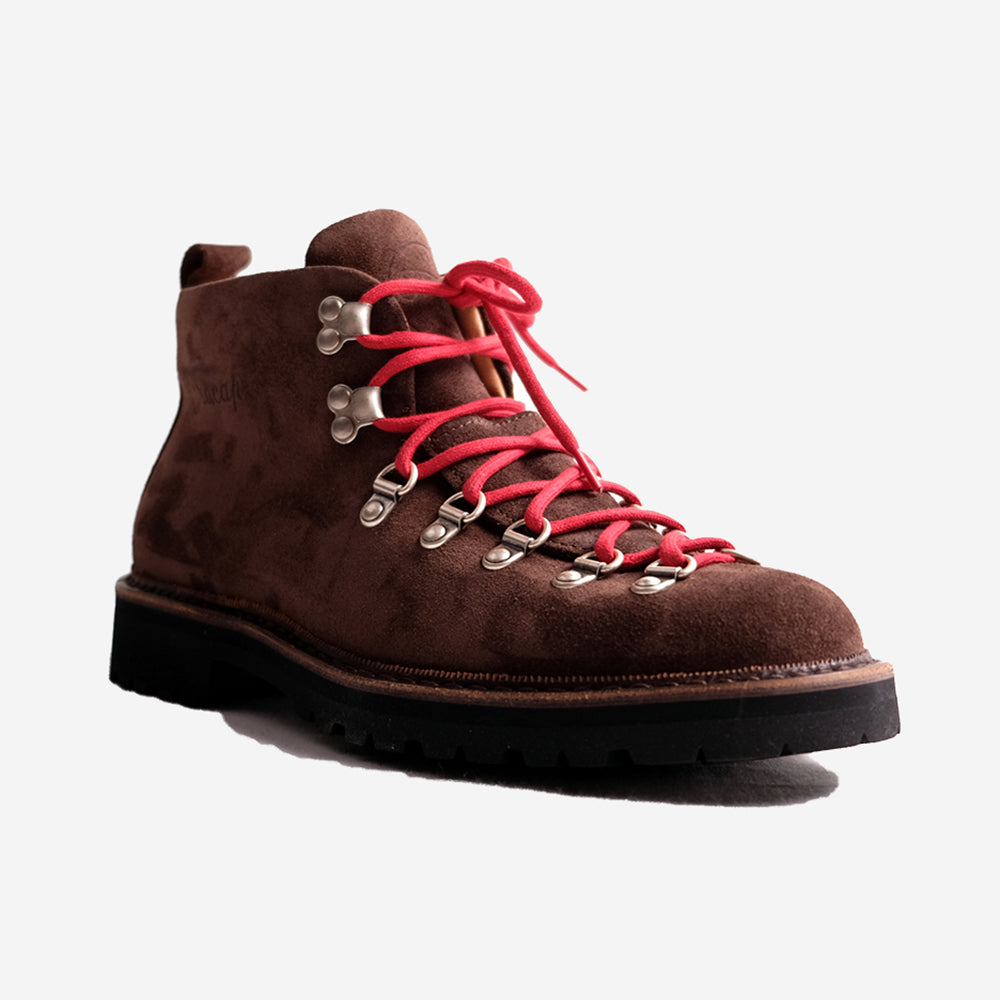 M120 Magnifico Suede Leather Boots - Coffee Brown