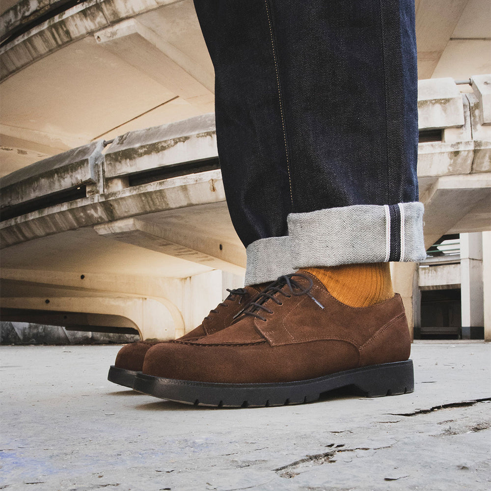 Frodan V Suede Derby Shoes - Chocolate Brown