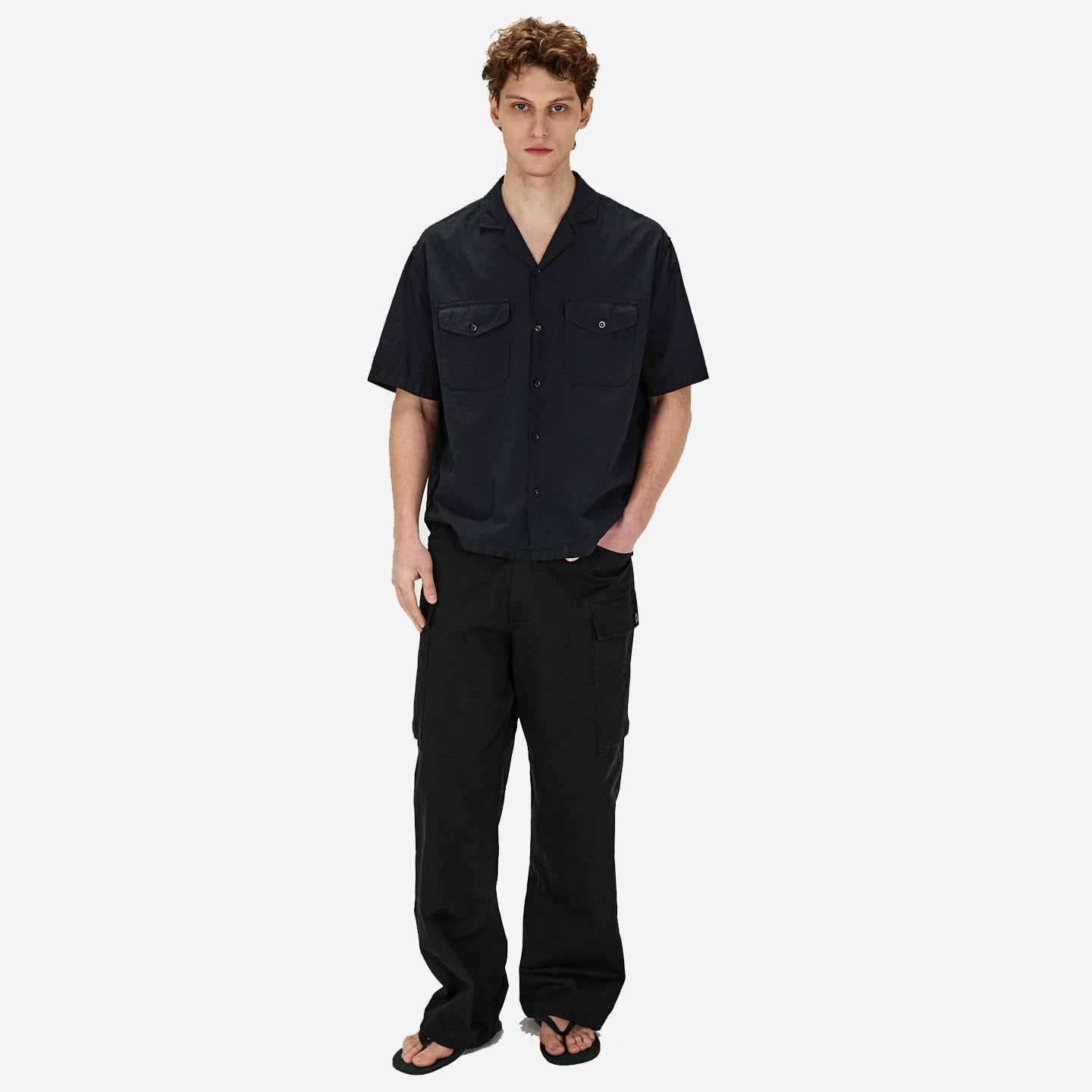 Garment Dyed Vacation S/S Shirt - Black