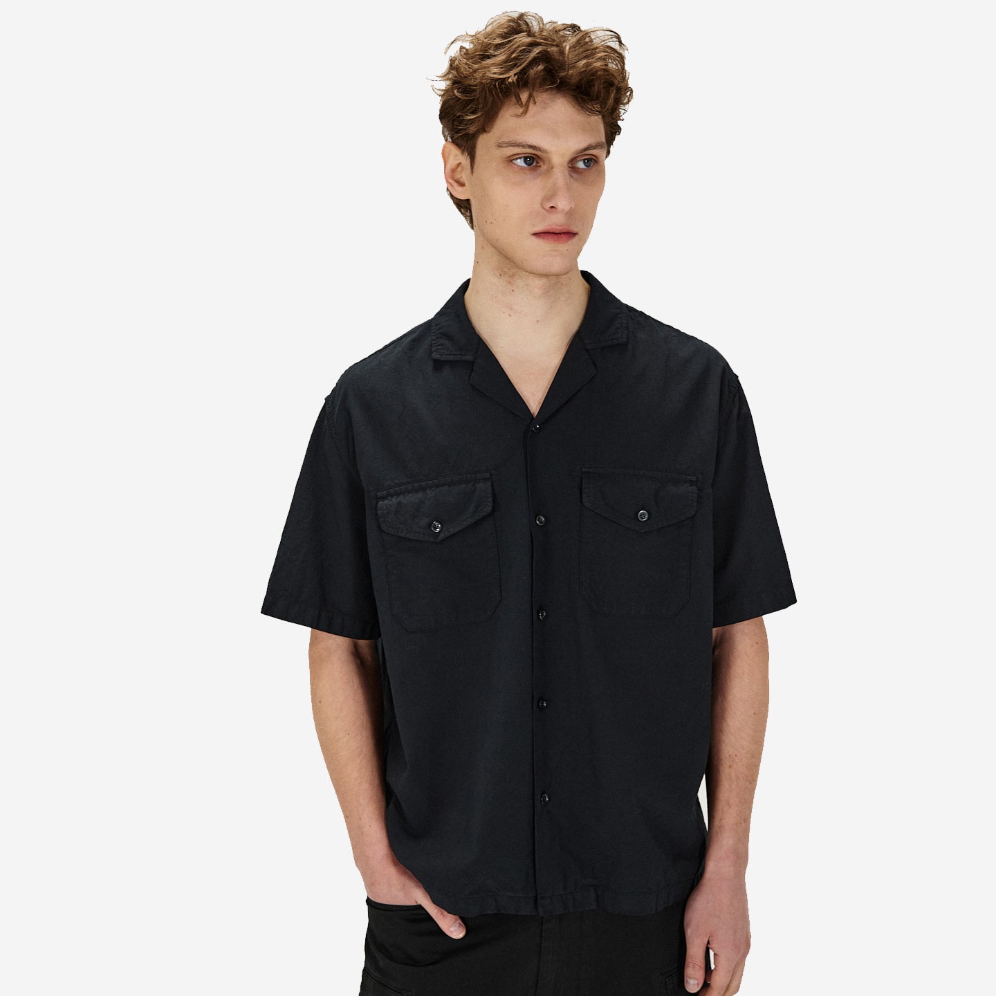 Garment Dyed Vacation S/S Shirt - Black