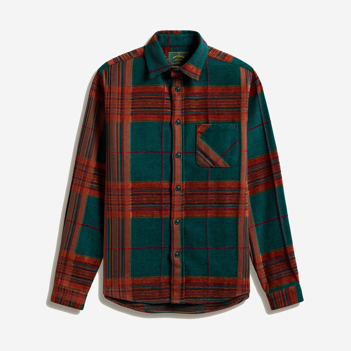 Genesis Big Plaid Flannel Shirt - Green/Burgundy