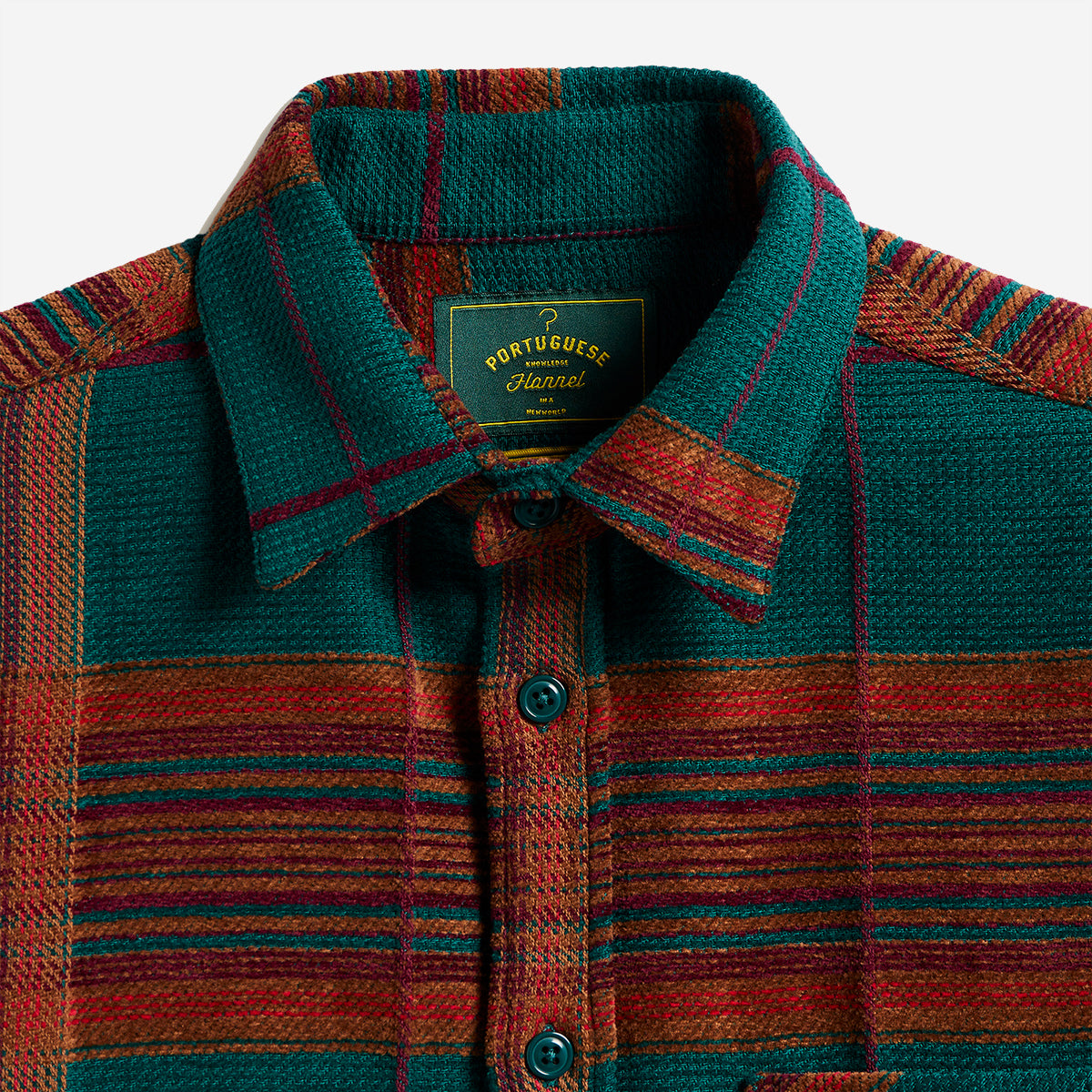 Genesis Big Plaid Flannel Shirt - Green/Burgundy