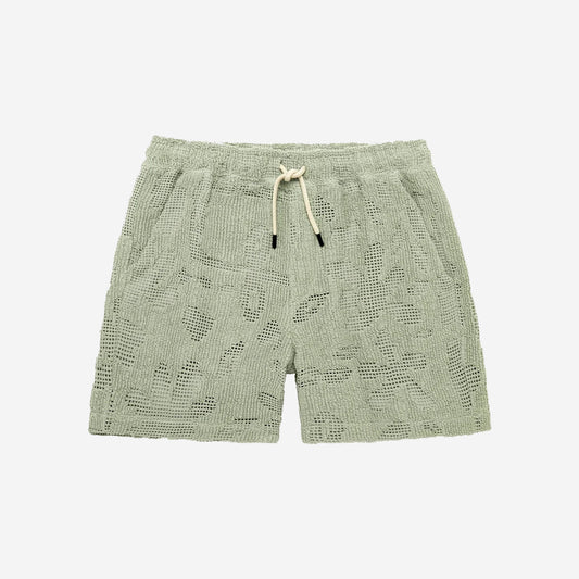 Galbanum Crochet Shorts - Sage