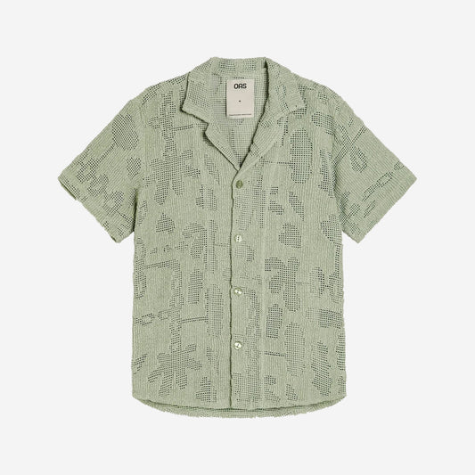 Galbanum Cuba Crochet Vacation Shirt - Sage