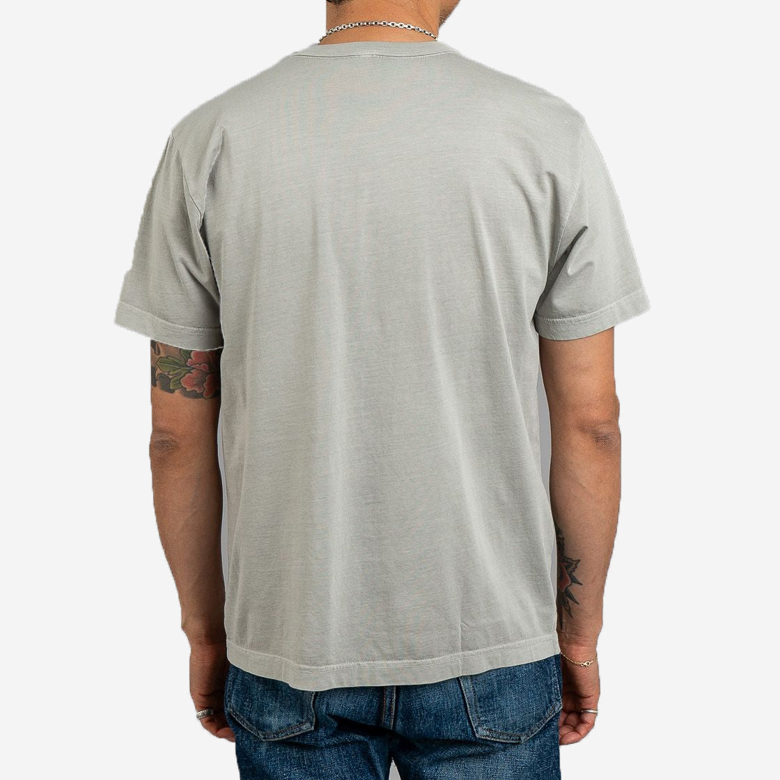 Garment Dyed Pima Cotton Plain T-Shirt - Ash