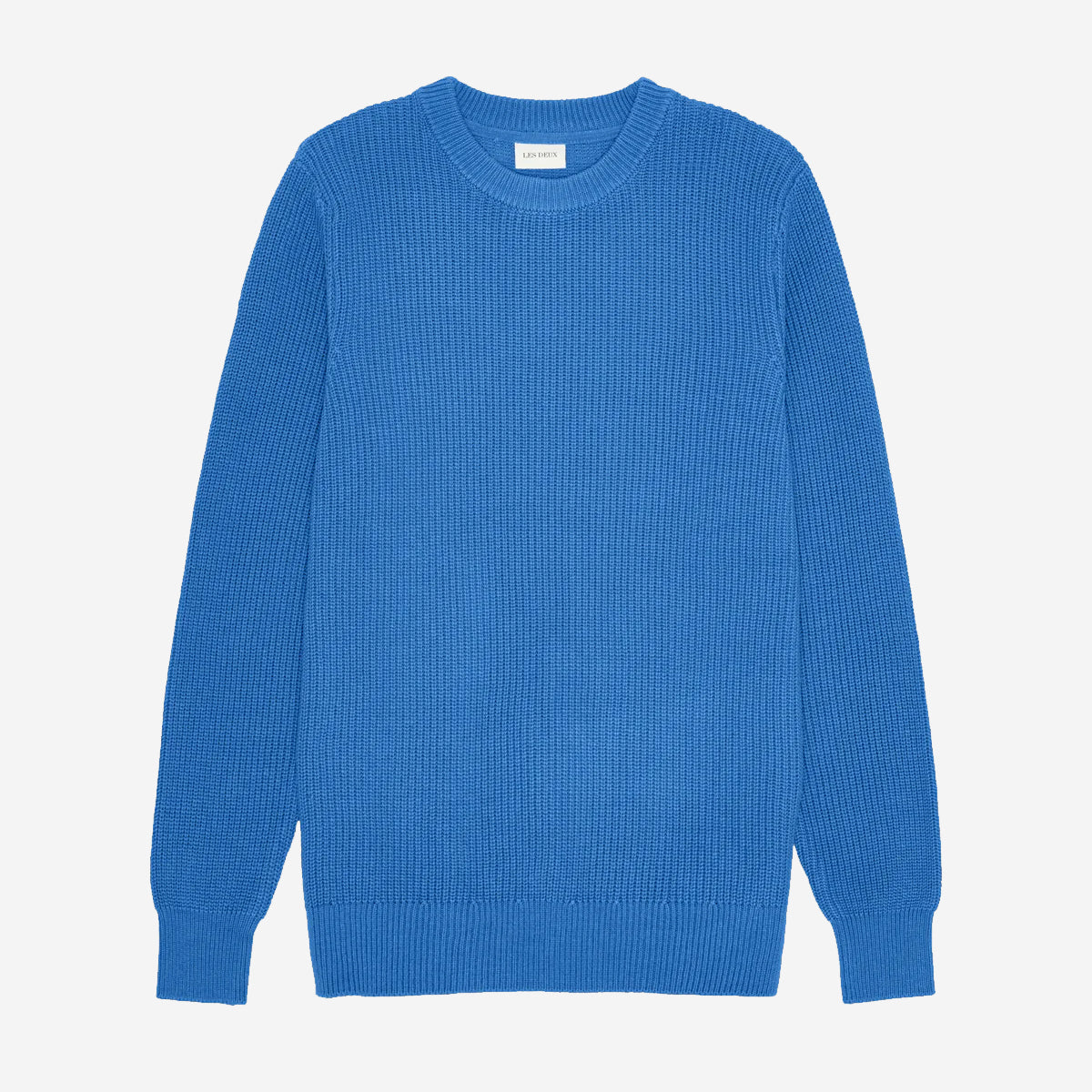 Gary Rib Crewneck Knit - Pacific Blue