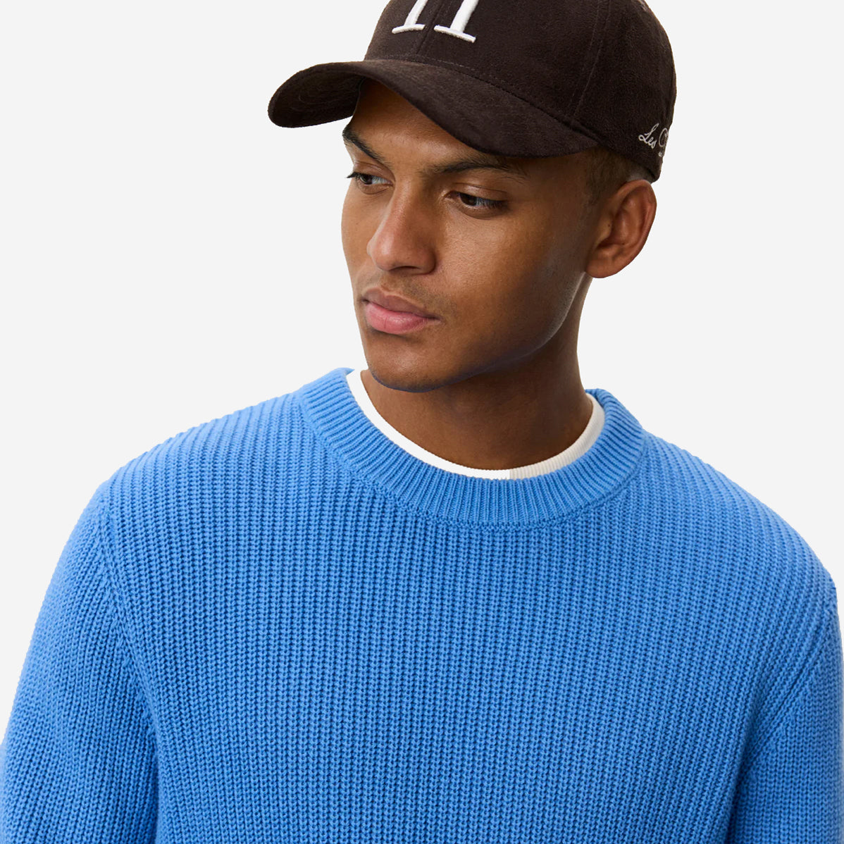 Gary Rib Crewneck Knit - Pacific Blue