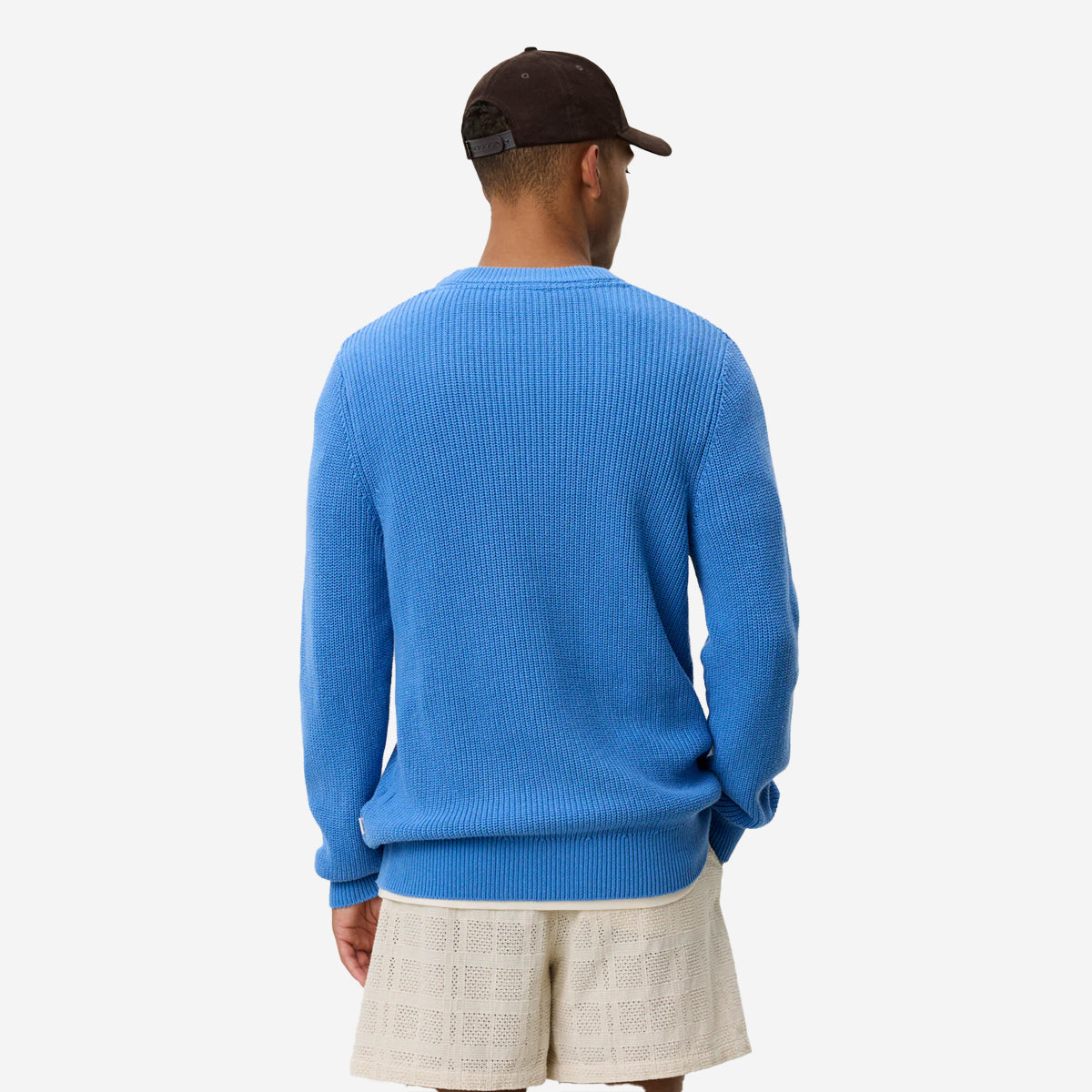 Gary Rib Crewneck Knit - Pacific Blue
