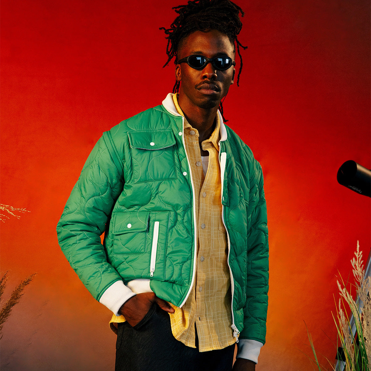 Gemini Convertible Gilet & Jacket - Clover Green