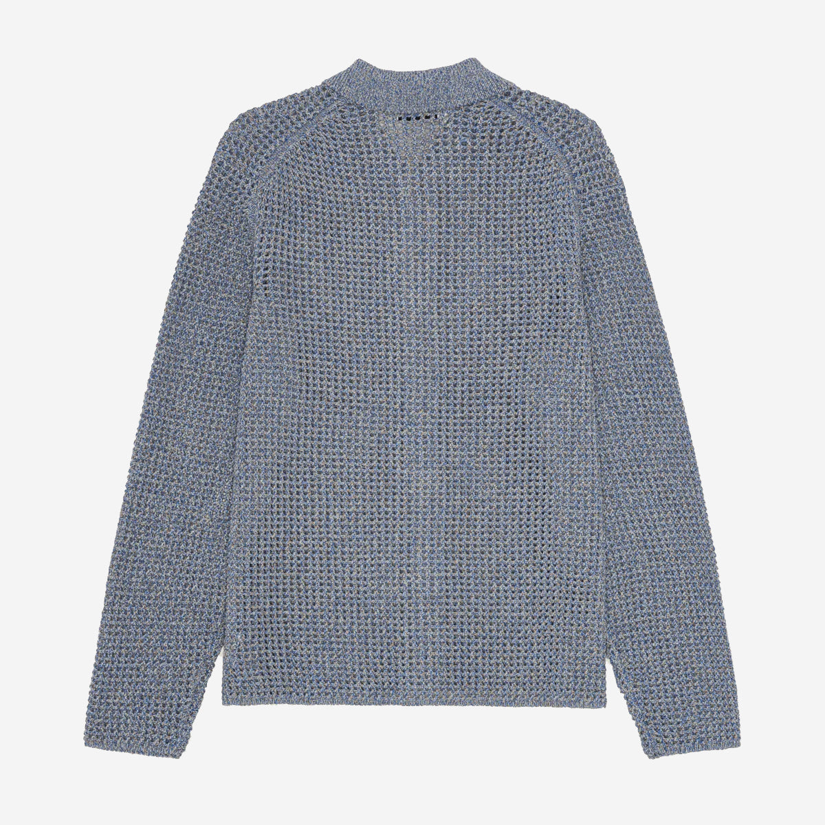Gerald L/S Knitted Shirt - Dark Denim Blue