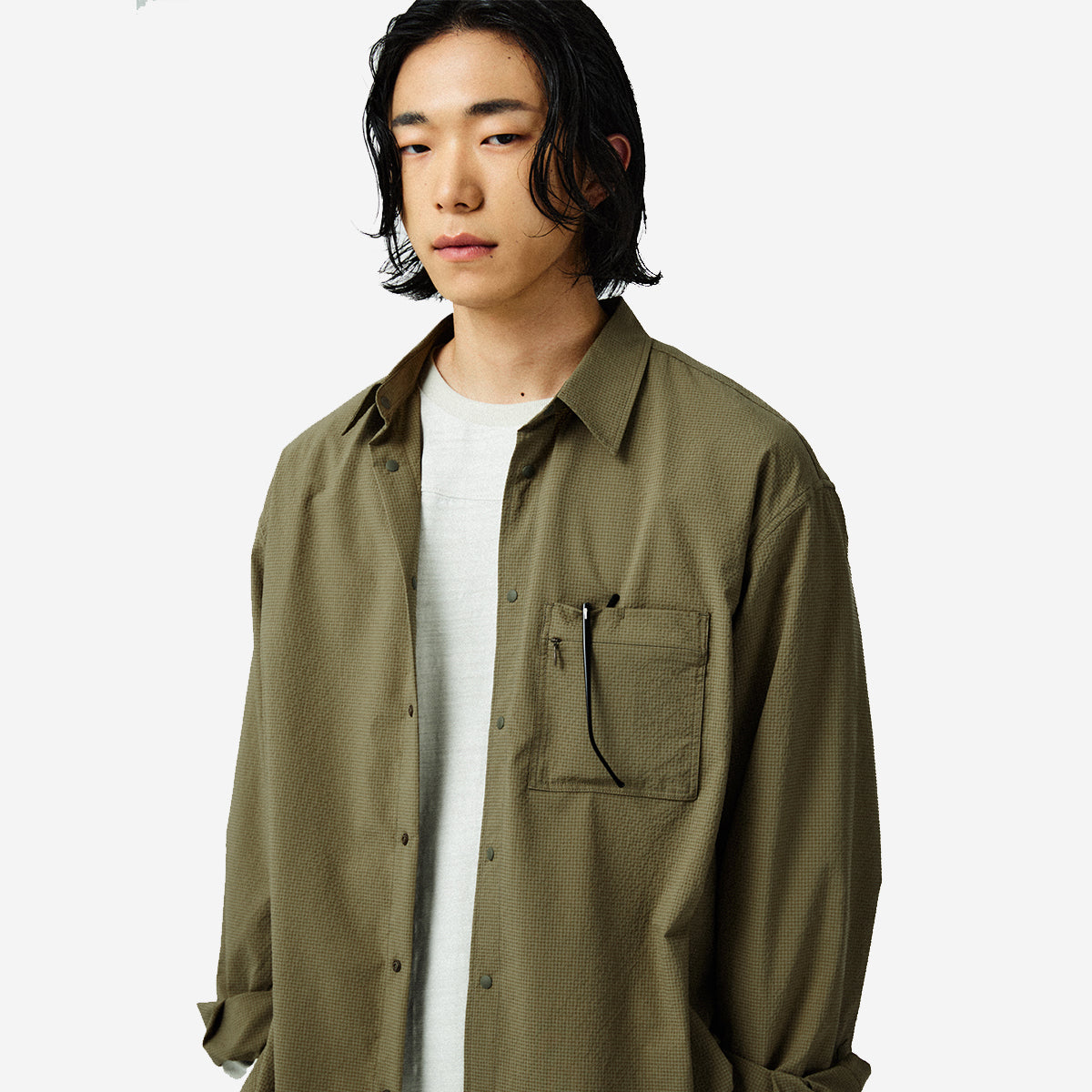 Glasses SOLOTEX Ticket Pocket Shirt - Khaki Olive