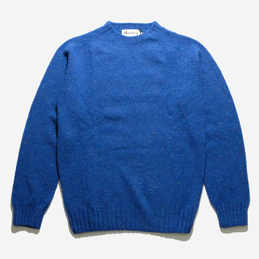 Glenugie Nep Donegal New Wool Sweater - Skye Blue