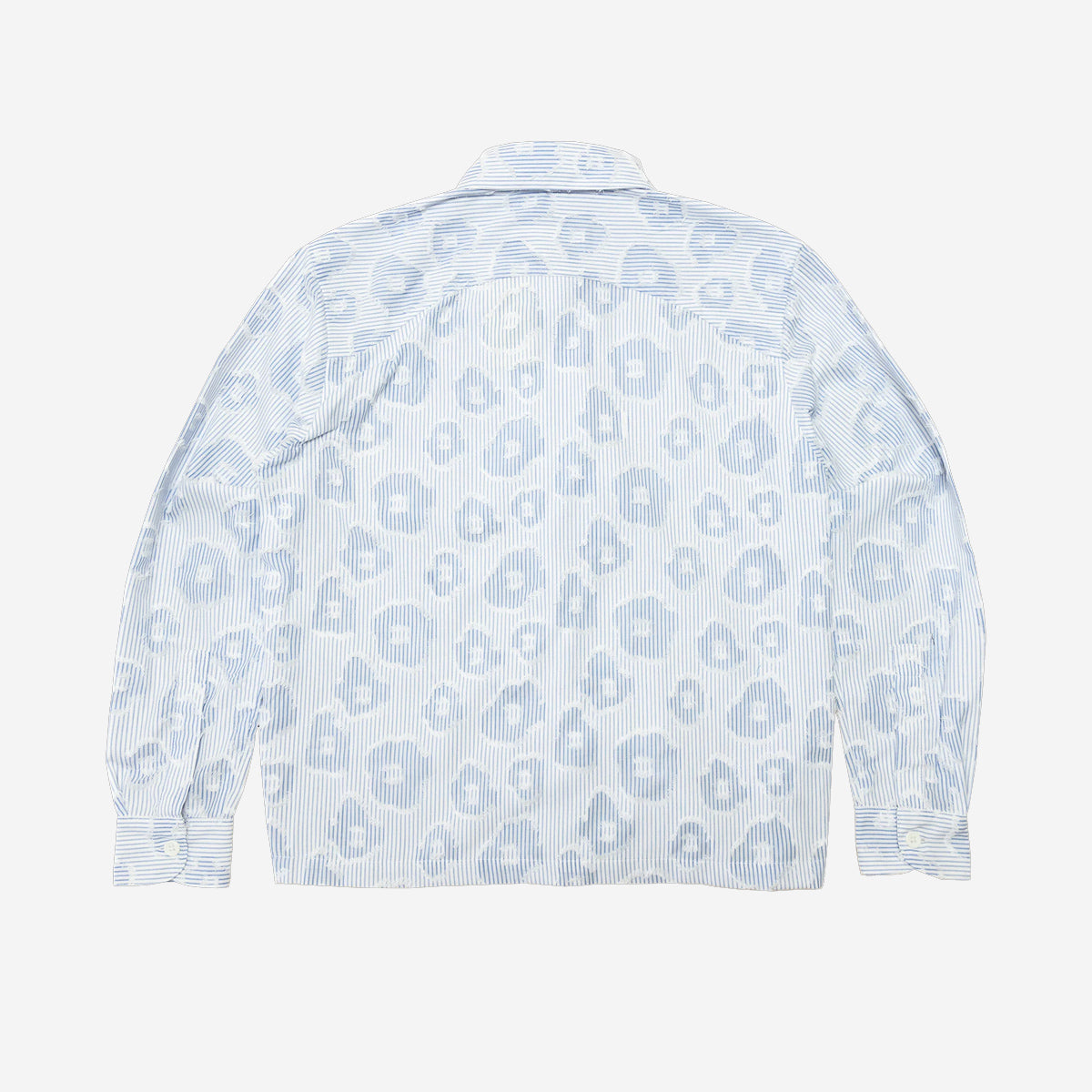 Gonia Striped Floral Jacquard Shirt - Blue