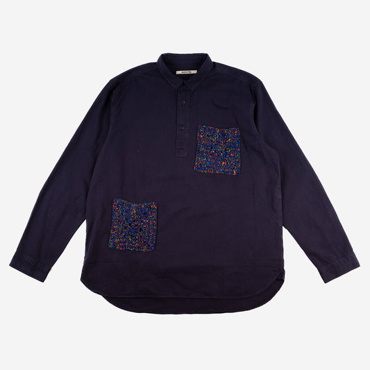 SPUN Studio x Granton L/S Ripstop Popover - Navy (Large)
