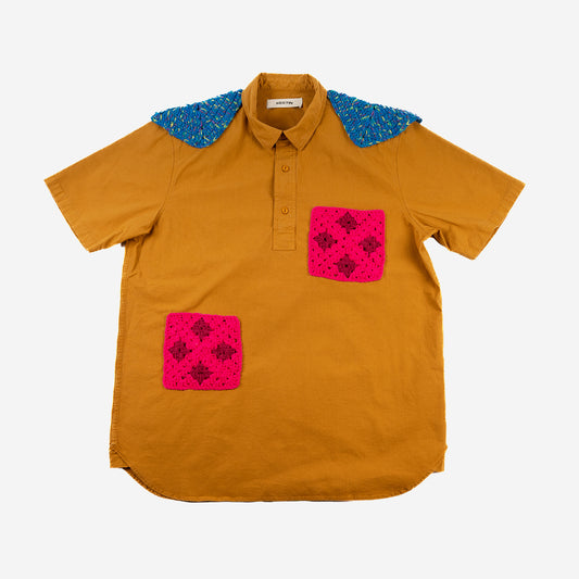 SPUN Studio x Granton S/S Ripstop Popover - Ochre (Medium)
