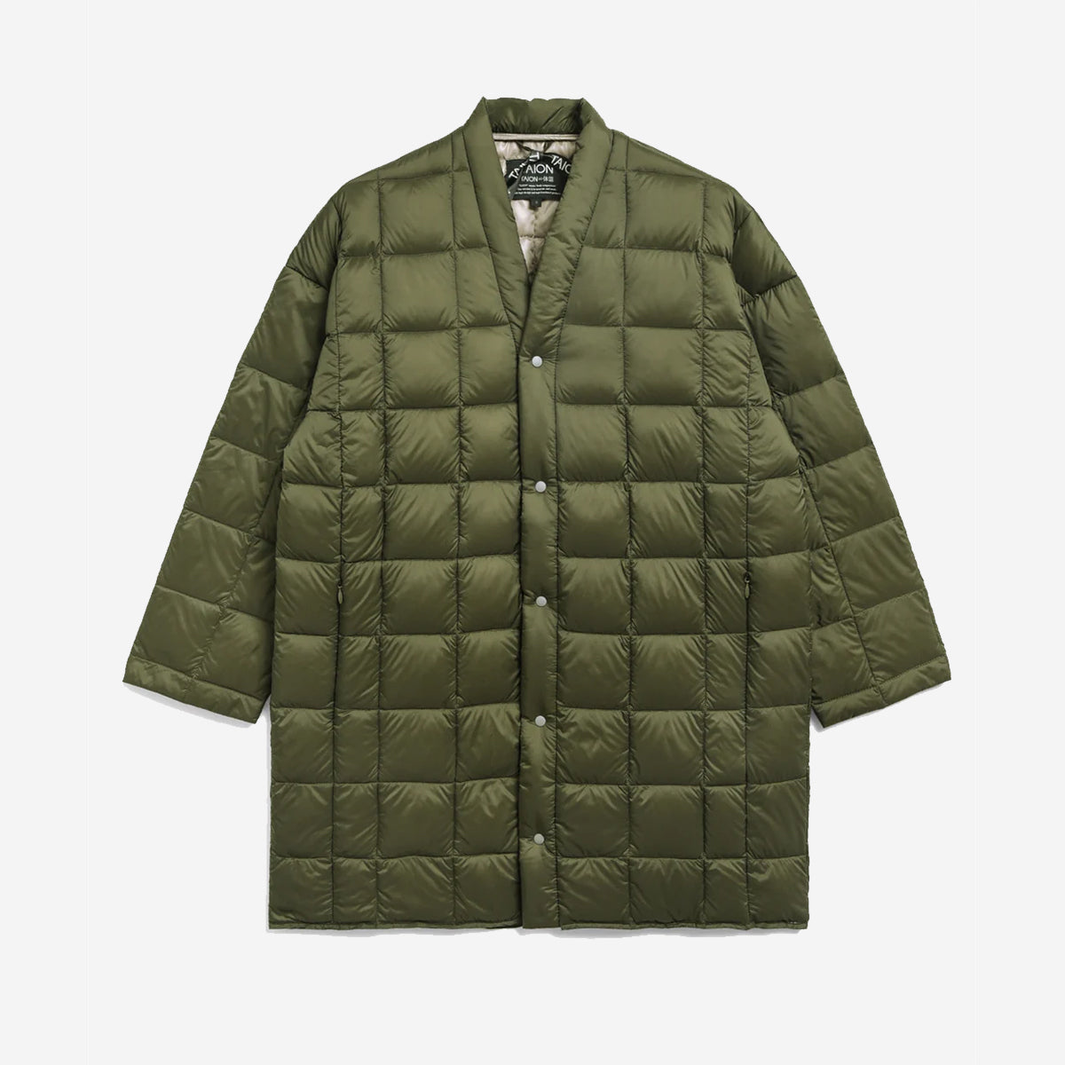 Hanten Down Cardigan Jacket - Dark Olive