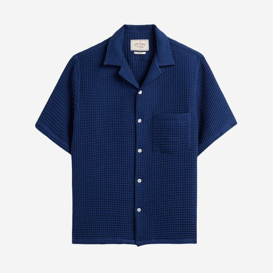 Honeycomb S/S Vacation Shirt - Blue