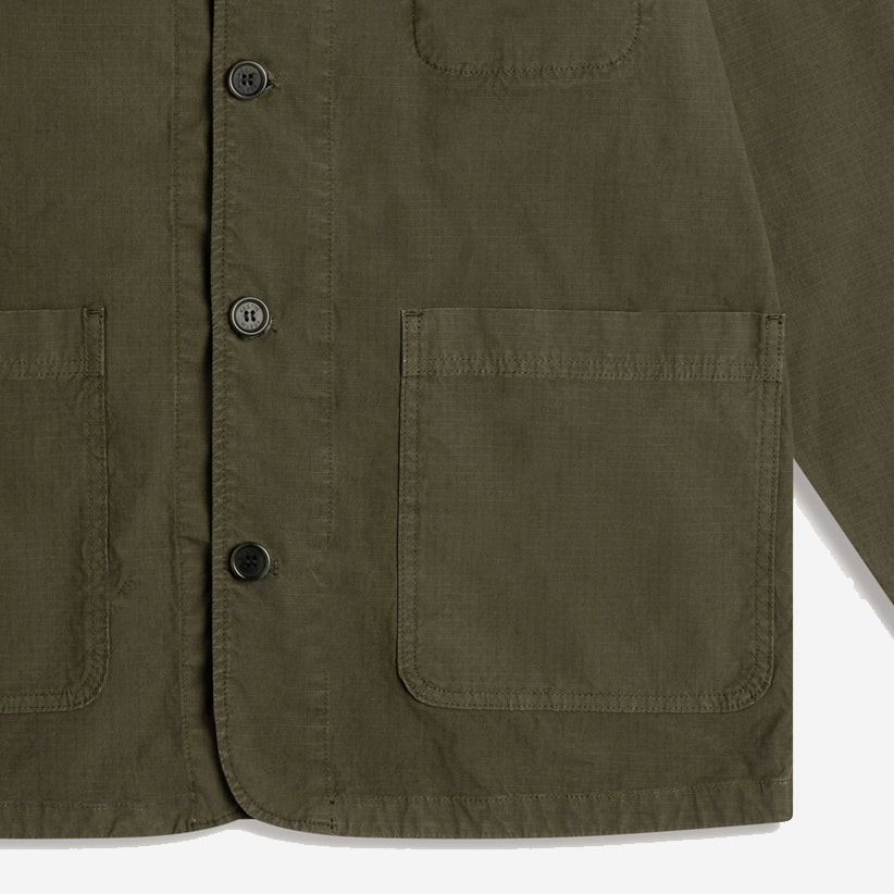 Huntly Ripstop Chore Jacket - Dark Olive