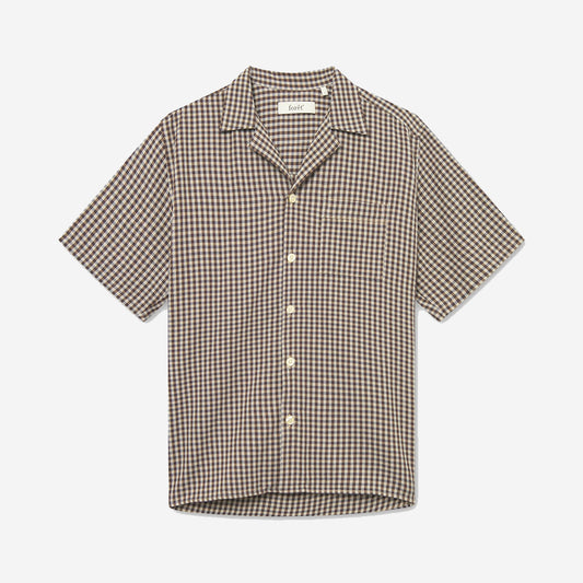 Hush Twill S/S Vacation Shirt - Brown Check