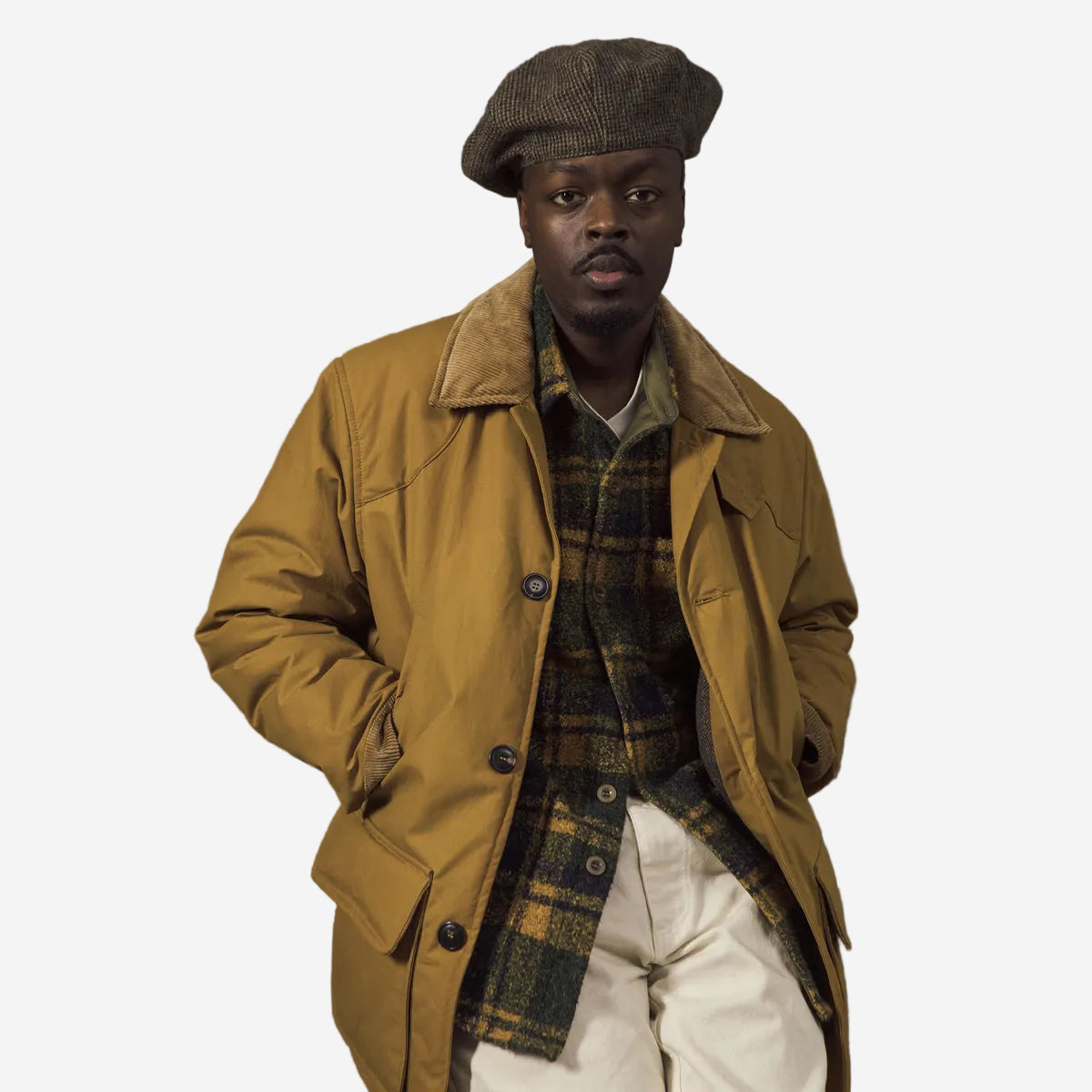 Hadley Wool Plaid Overshirt - Green/Yellow