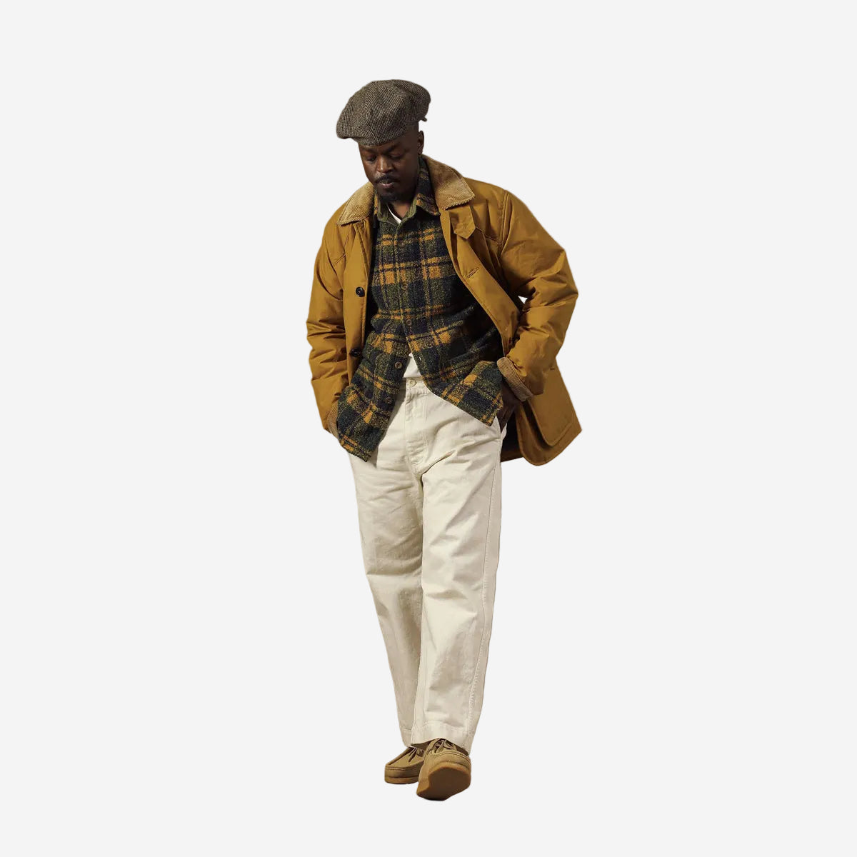 Hadley Wool Plaid Overshirt - Green/Yellow