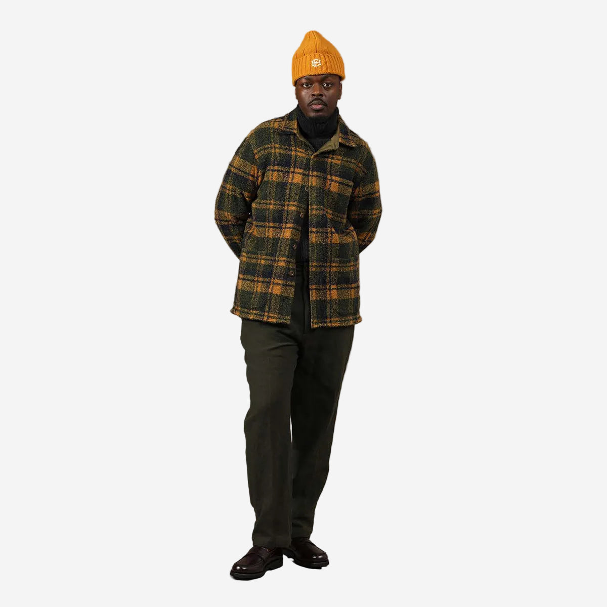 Hadley Wool Plaid Overshirt - Green/Yellow