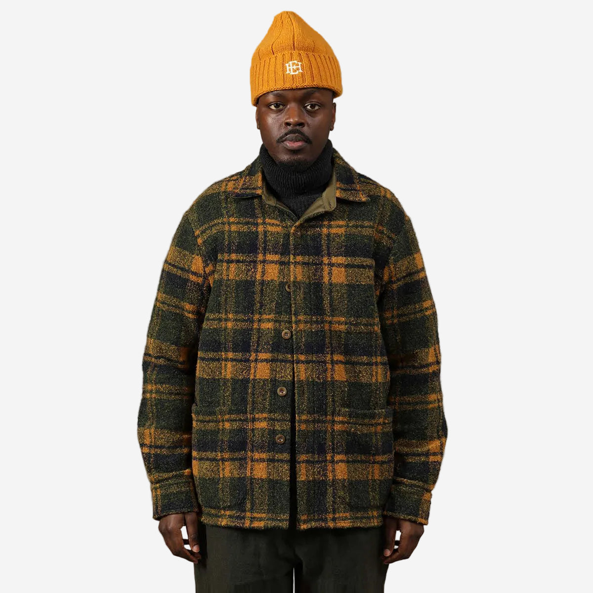 Hadley Wool Plaid Overshirt - Green/Yellow