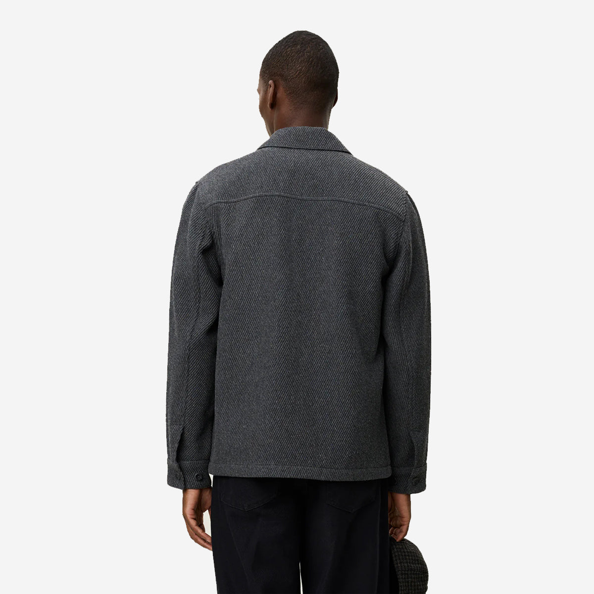 Hamilton Twill Wool Overshirt - Charcoal Melange
