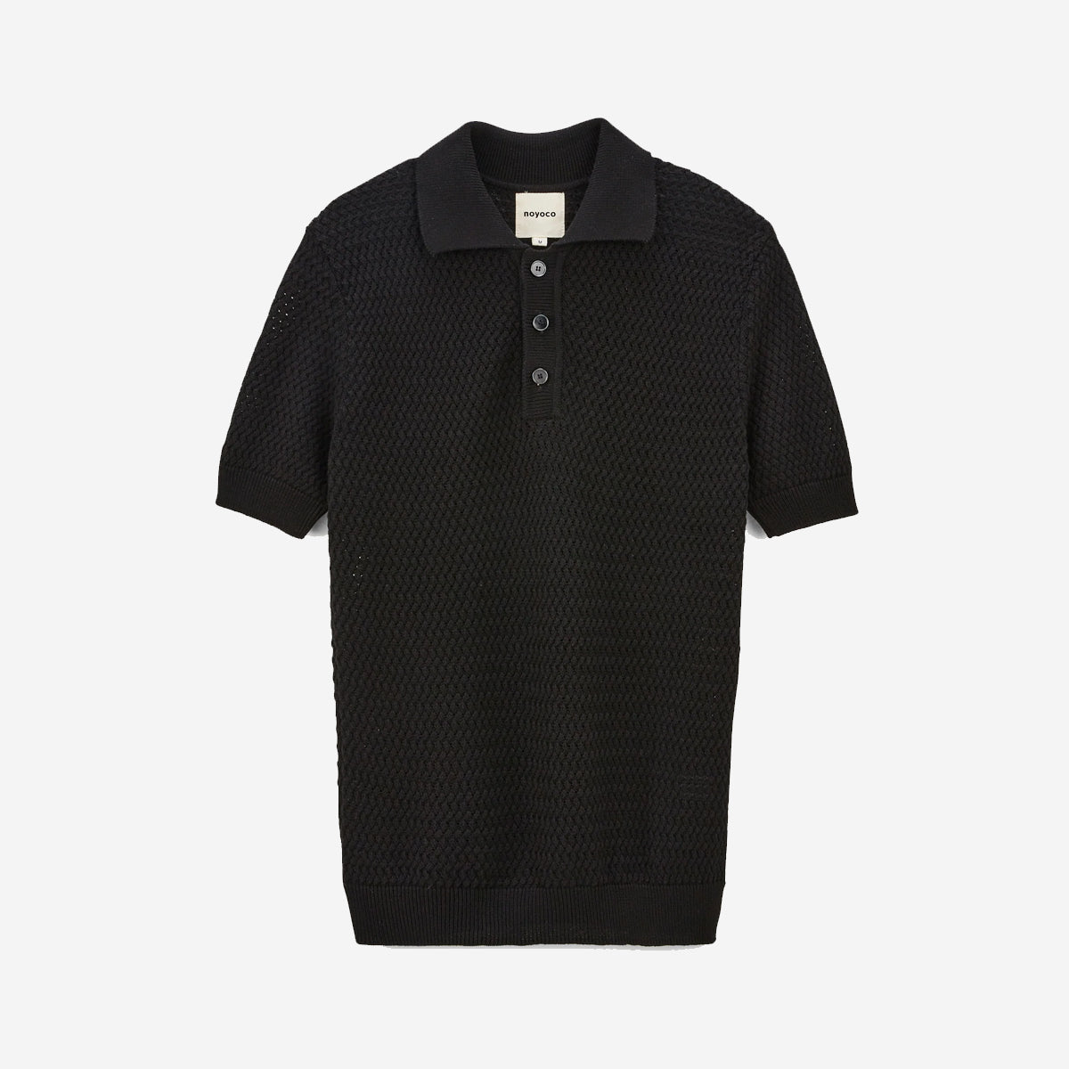 Haring Geo Knit S/S Polo - Black