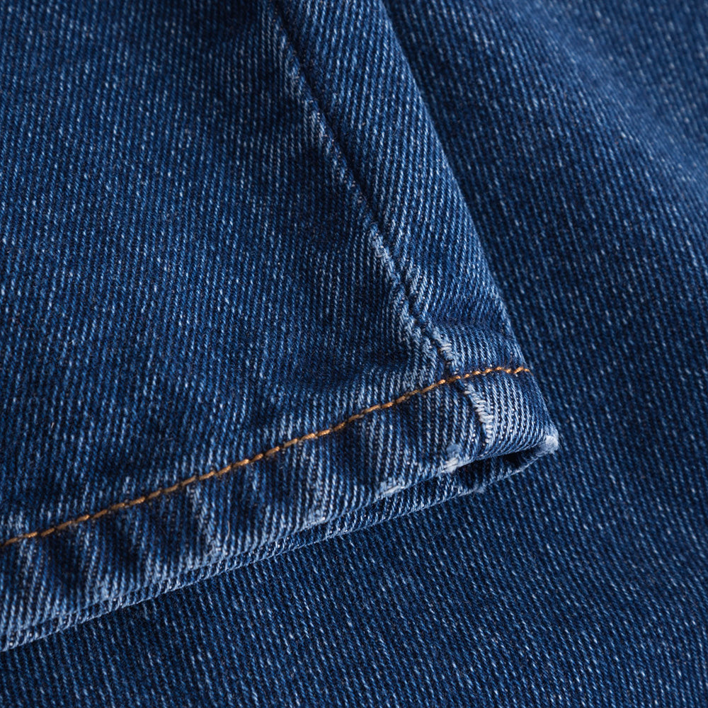 Heath 12oz Organic Cotton Tapered Jeans - Stonewash Indigo