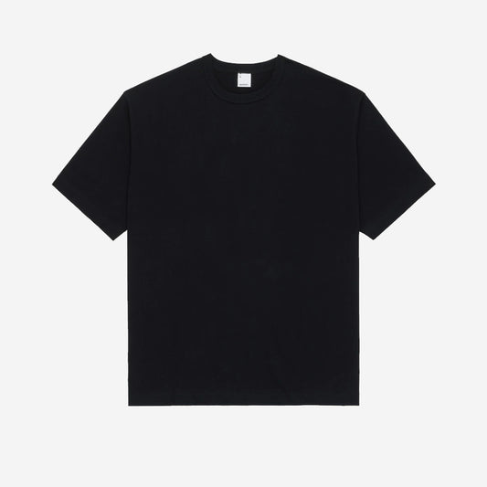 Heavyweight Boxy Plain T-Shirt - Black