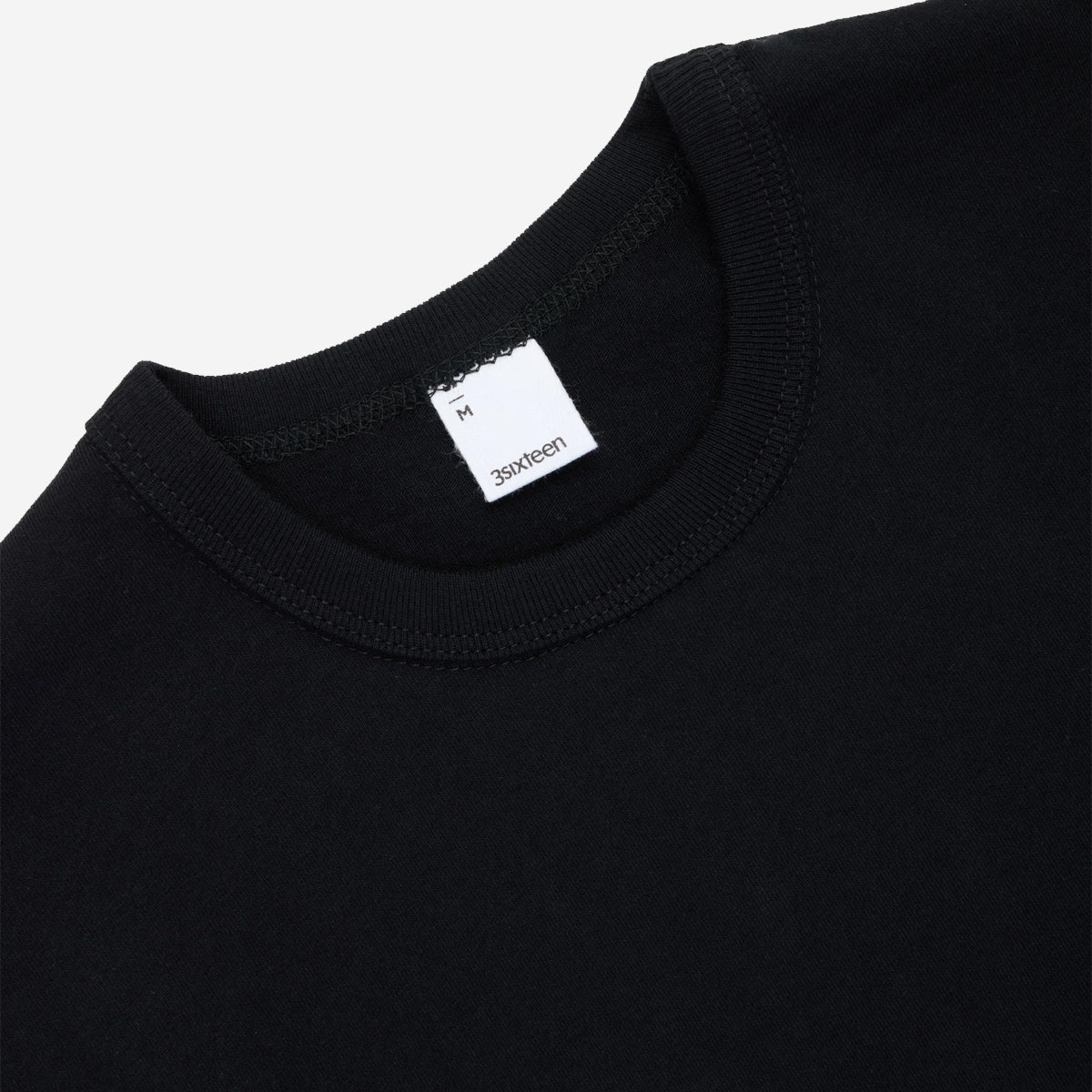 Heavyweight Boxy Plain T-Shirt - Black