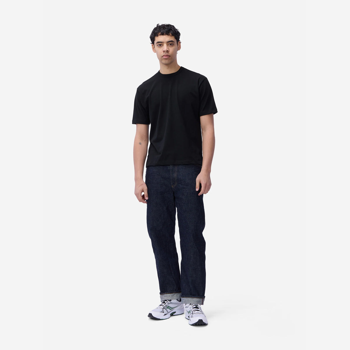Heavyweight Boxy Plain T-Shirt - Black