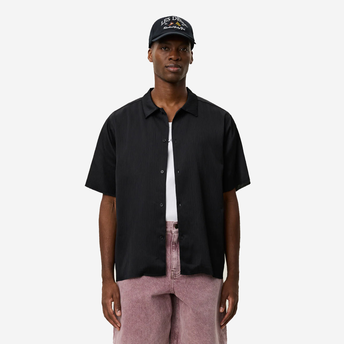 Hector Plissé S/S Shirt - Black
