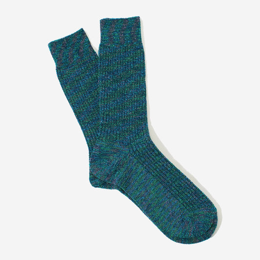 High Gauge (H/G) Splash Crew Socks - Moss