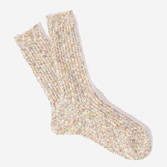 Homespan Art Yarn Crew Socks - Khaki