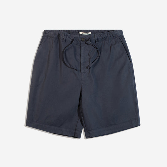 Inverness Cotton Twill Easy Shorts - Navy