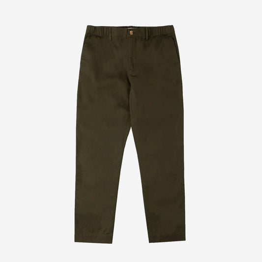 Inverness Cotton Twill Tapered Trouser - Fern Green