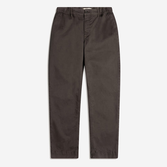 Inverness Cotton Twill Tapered Trouser - Charcoal