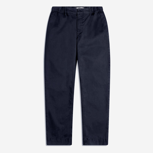 Inverness Cotton Twill Tapered Trouser - Dark Navy