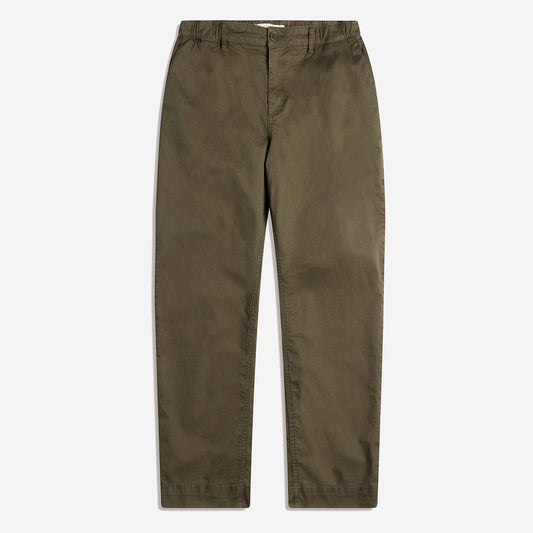 Inverness Cotton Twill Tapered Trouser - Olive
