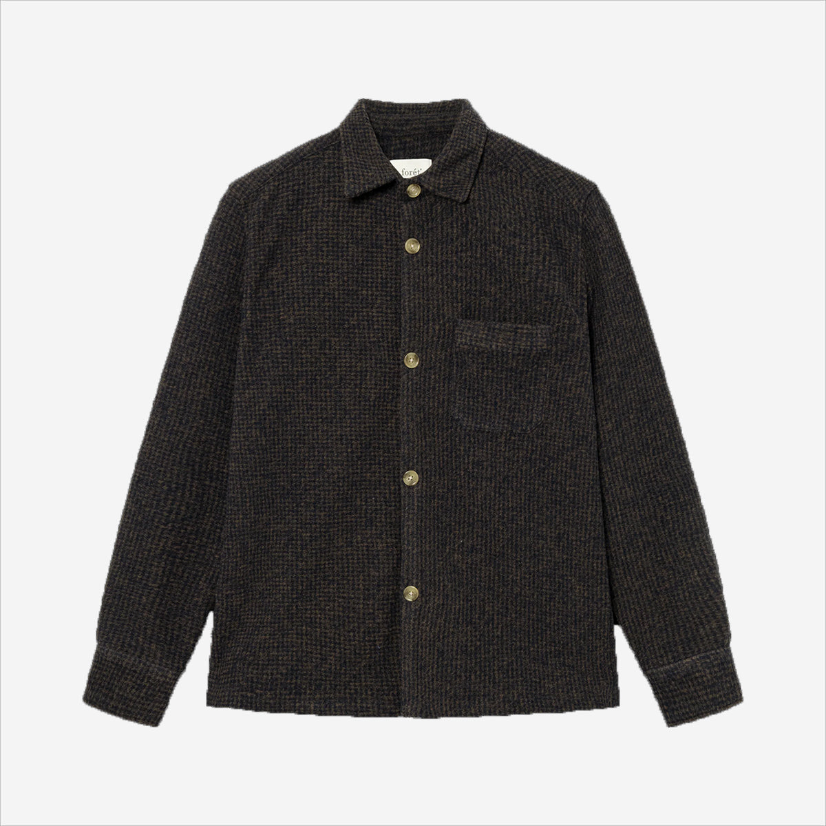 Ivy Wool Overshirt - Navy Check