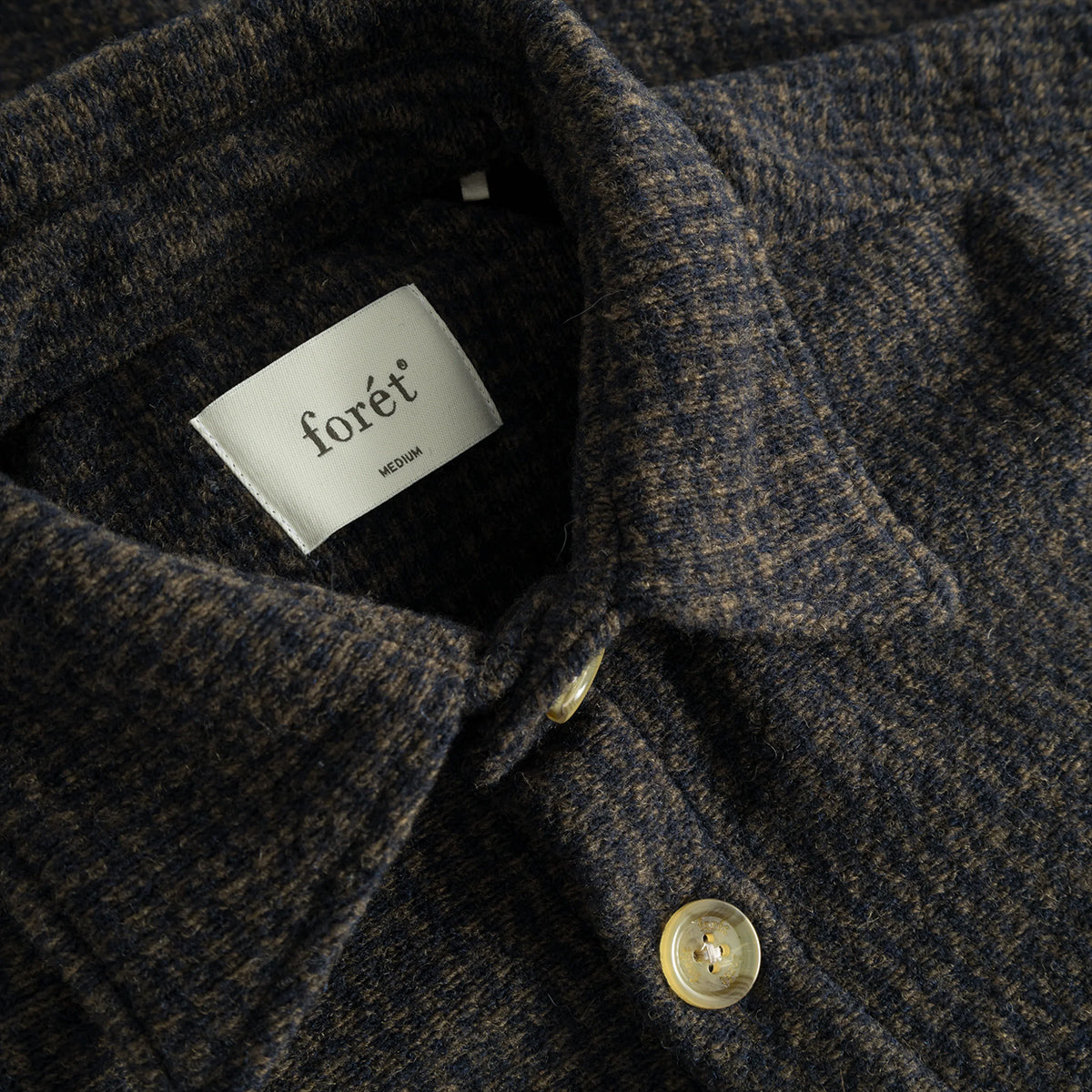 Ivy Wool Overshirt - Navy Check