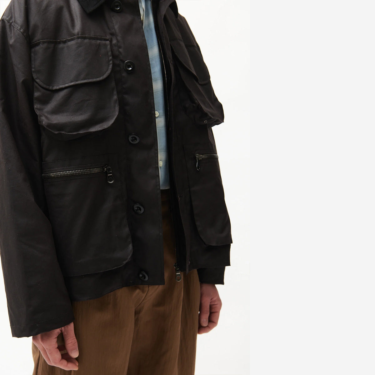 Insulated Waxed Fishing Jacket - Chocolate